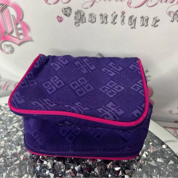 Givenchy parfums makeup bag with mirror cute mini purple monogram printed purple - Picture 7 of 8